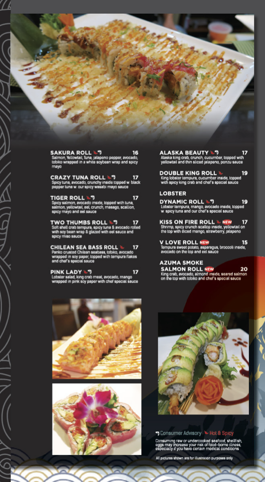Menu — Azuma Sushi Bistro